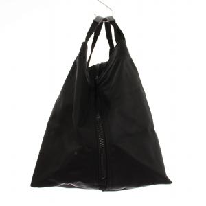 JIL SANDER ボストンバッグ ハンドバッグ ナイロン ロゴプリント 黒 ブラック
