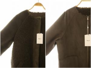 Ameri VINTAGE アメリ AMERI REVERSIBLE TWIN BOA COAT フェイクムートンコート リバーシブル アウター F グレー