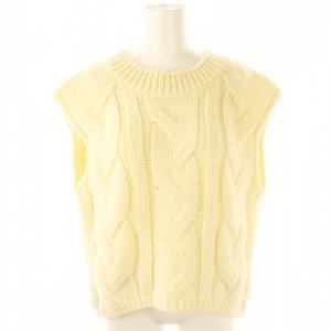 23AW ビックケーブルニットベスト プルオーバー オフホワイト /DF OS