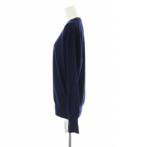 Spick&Span 23AW 18G クルーネックプルオーバー ニット カットソー 長袖 ウール F 紺 ネイビー 23080200503030