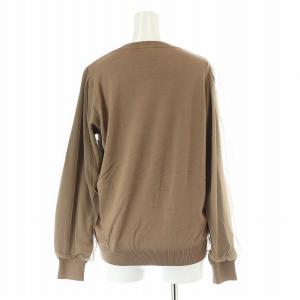 Spick&Span 24AW チュールスリーブニットプルオーバー カットソー 長袖 クルーネック F 茶 ブラウン 24080200905040