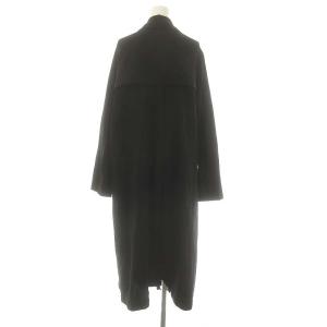 noir kei ninomiya AD2021 フリル綿ポンチロングコート M ブラック