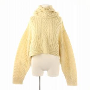 22AW フードニット プルオーバー M アイボリー