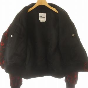 noir kei ninomiya 刺繍 MA-1 ジャケット S レッド ブラック