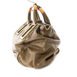 Chloe エテル ハンドバッグ レザー 茶 3S064 /MM OF