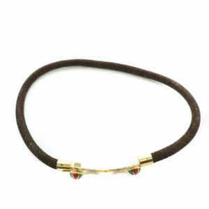 GUCCI ホースビット ベルト ロゴ スエード 茶 ブラウン ゴールド色