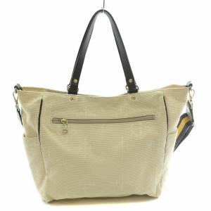 russet アイビーテープ2WAYミニトートバッグ 刺し子ジャガード ハンドバッグ ショルダーバッグ キャンバス アイボリー