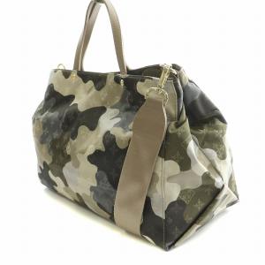 russet Meisaiシリーズ SHOPPER トートバッグ M 2WAY ハンドバッグ ショルダーバッグ 総柄 カーキ CE-539