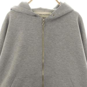 Shinzone HOODIE フーディ ジップアップパーカー 長袖 FO グレー 24SMSCU08