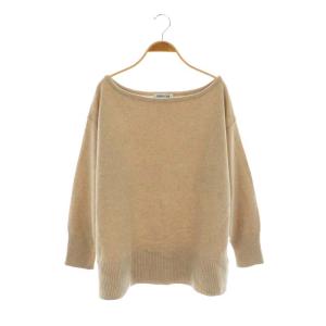 24AW ウールカシミヤボートネックプルオーバー ニット セーター 長袖 F ベージュ /MI OS
