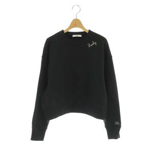 24AW 刺繍ロゴスウェット カットソー 長袖 F 黒 ブラック /MI OS