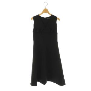 24AW パールノースリーブロングドレス ワンピース 36 ブラック