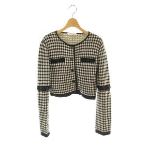 Ceremony Cardigan 千鳥柄 S アイボリー ブラック