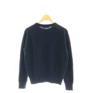 MACPHEE プレーンウール クルーネックカーディガン 長袖 ニット M 紺 ネイビー /MI OS SH