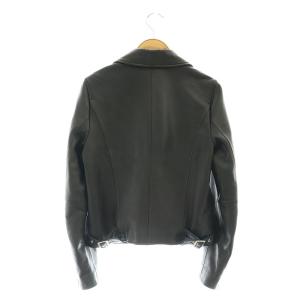 IENA ラムライダースブルゾン ジャケット 総裏地 ジップアップ 38 黒 ブラック