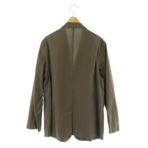 MARGARET HOWELL COTTON SILK POPLIN テーラードジャケット 2B シルク混 M カーキ