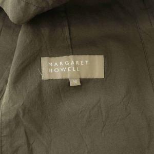 MARGARET HOWELL COTTON SILK POPLIN テーラードジャケット 2B シルク混 M カーキ