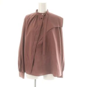 22AW クラウンヨークブラウス 長袖 前開き F 茶 ブラウン /DO OS