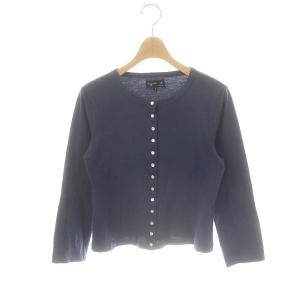 22AW プレッションカーディガン 長袖 クルーネック 2 紺 ネイビー /DO OS