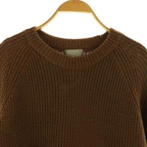 MARGARET HOWELL 22AW CORD YARN WOOL ニット セーター 長袖 ウール 2 茶 ブラウン