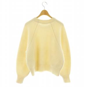 MACPHEE 22AW ラムカシミヤクルーネックプルオーバー ニット セーター 長袖 S アイボリー /MI OS