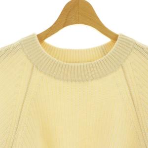 MACPHEE 22AW ラムカシミヤクルーネックプルオーバー ニット セーター 長袖 S アイボリー /MI OS
