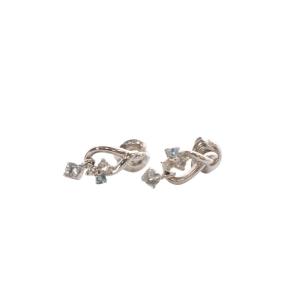 4℃ ピアス しずくモチーフ K18 ホワイトゴールド