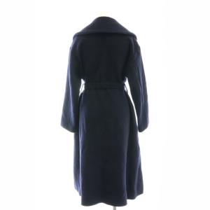 Grace Class ウールリバーコート ロング チェスター アウター ベルト付き 36 紺 ネイビー /MI OS
