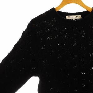 Christian Dior PRET-A-PORTER ウール ニット セーター 長袖 M ブラック