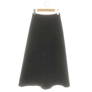 L'Appartement Knit Flare Skir ニット フレア スカート ロング ミモレ 黒 ブラック /MF OS