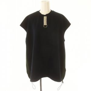 24AW ノースリーブDパーツトップ トップス カットソー プルオーバー スリット 38 M 紺 ネイビー