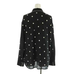 Diagram GRACE CONTINENTAL ドット刺繍ブラウス シャツ 長袖 36 S 黒 ブラック