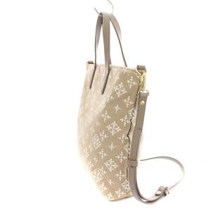 russet コットンジャガード スリム2WAYトートバッグ SF-049 ショルダーバッグ 2WAY モノグラム柄 キャンバス レザー