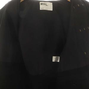 MHL. ウールダッフルコート ロング アウター フード 1 黒 ブラック /MF OS SH