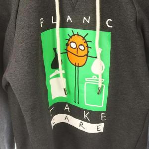 PLAN C ピリアンドビアンカ ピリプリント take care パーカー トレーナー 長袖 プルオーバー フード付き