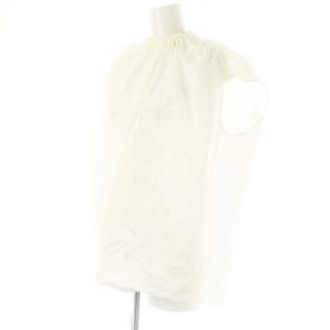 MARNI ギャザーデザイン フレンチスリーブ ブラウス プルオーバー コットン 36 S 白 ホワイト