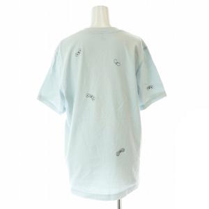 mina perhonen chouchou Tシャツ カットソー 半袖 クルーネック 刺繍 M 水色