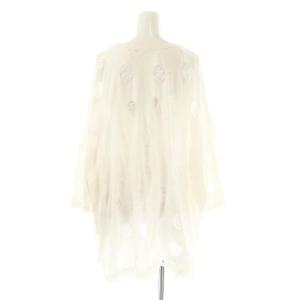 Y's ヨウジヤマモト 22SS オーバーサイズダメージ加工カットソー 長袖 ドット ドルマンスリーブ 2 オフホワイト