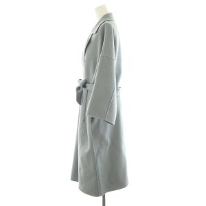 STUNNING LURE ステンカラーオーバーコート アウター ベルト付き ウール 0 M アイスブルー /YQ OS