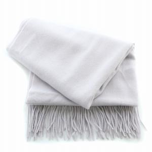 Theory マフラー フリンジ カシミヤ 無地 紫 パープル