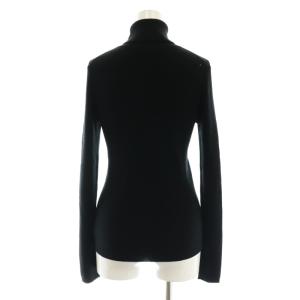 Theory ニット セーター 長袖 リブ タートルネック ウール S 黒 ブラック