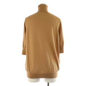 Drawer 18ゲージ タートルネックニット カットソー 七分袖 シルク混 1 ベージュ /MY OS