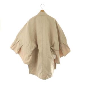 Max Mara スタンドネック デザインスリーブコート 白タグ ミドル丈 アウター ナイロン ベージュ