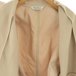 Max Mara スタンドネック デザインスリーブコート 白タグ ミドル丈 アウター ナイロン ベージュ
