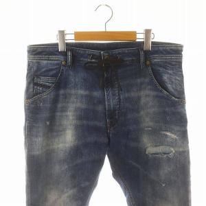 DIESEL クルーリー KROOLEY ジョガーパンツデニムパンツ ジーンズ ジップフライ コットン 34 L 青