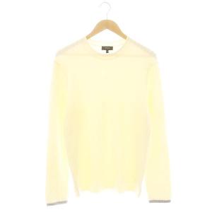 MILES CREW リブニット セーター 長袖 M アイボリー グレー