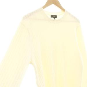 Theory MILES CREW リブニット セーター 長袖 M アイボリー グレー