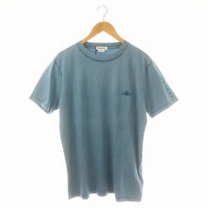 シャツ カットソー 半袖 プルオーバー コットン L 青 ブルー /YQ OS SH