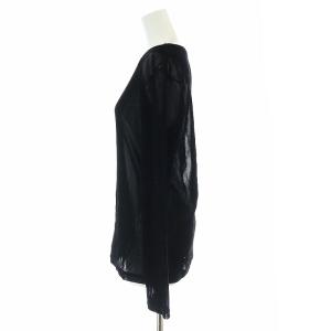 Y's 19AW メッシュベルベットナイロンカットソー 長袖 2 M 黒 ブラック