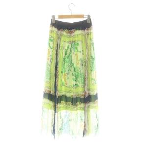 VIVIENNE TAM パワーネット タツノオトシゴ サボテン ギャザースカート ロング マキシ丈 フレア 総柄 イージー 1